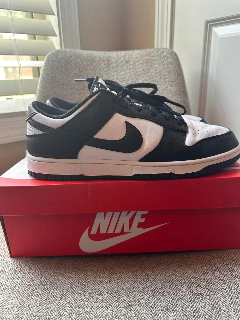 Nike Black and White Dunk Low Retro